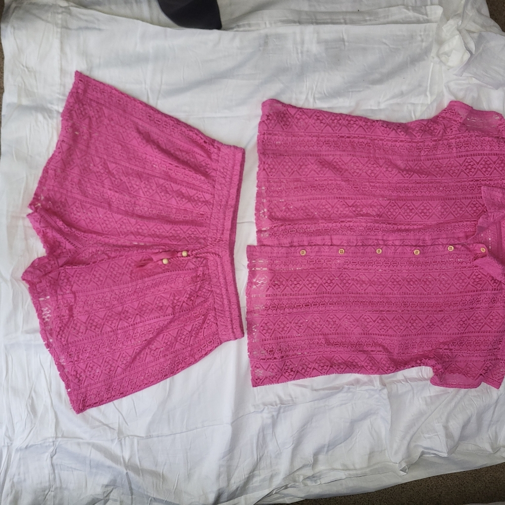 Womens XL Pink Beach Wear Bikini Cover